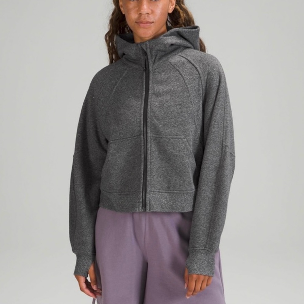 Lululemon | Scuba Full-Zip Cropped Hoodie gray size L/XL